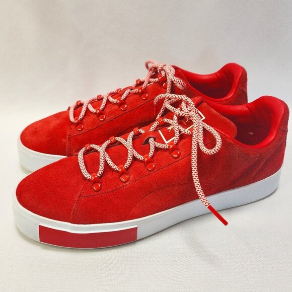 PUMA Red Suede Leather Limited Edition Sneakers - Picture 5 of 15